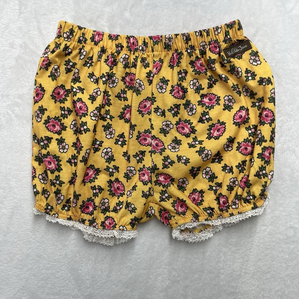 Matilda Jane Sleepy Jane PJ Shorts Girls 6 Floral Lace Trim Cozy Lounge